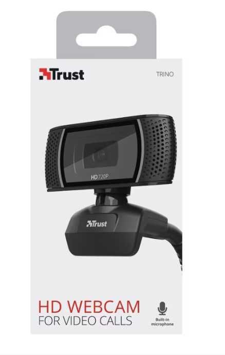 Уеб камера Trust Trino, HD, микрофон, USB, черна