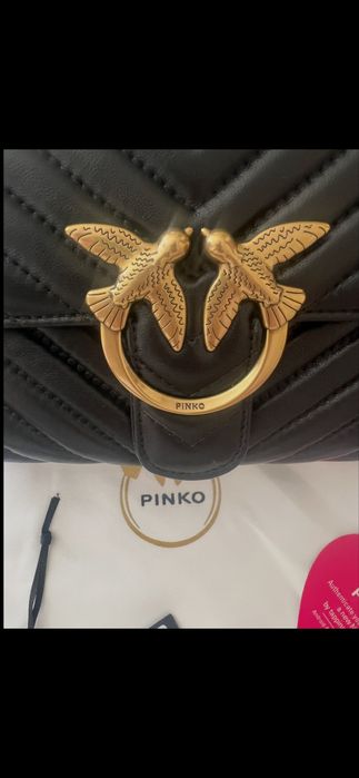 Чанта Pinko от естесвена кожа