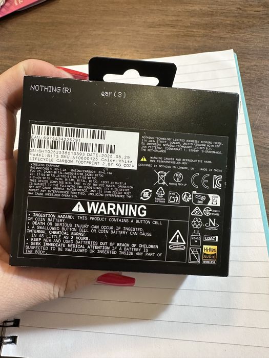 Căști Nothing Ear (3) albe – wireless, sigilate 2025