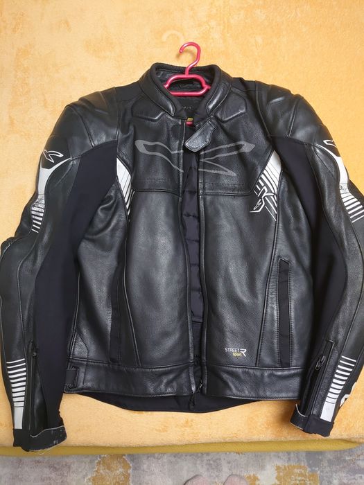 Geaca moto Macna XL (real M) piele, protectii