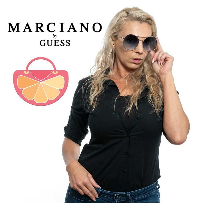 %ПРОМО%GUESS BY MARCIANO – Дамски метални слънчеви очила SILVER & GOLD