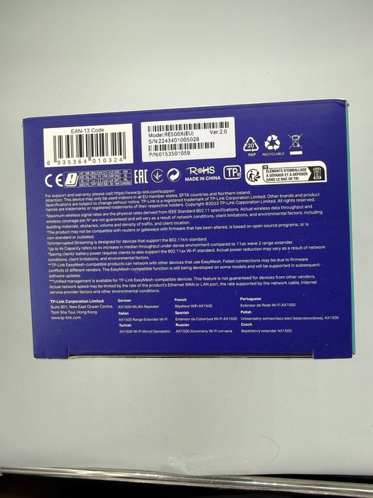 Tp Link Extender AX1500 RE500X Full Box Nou