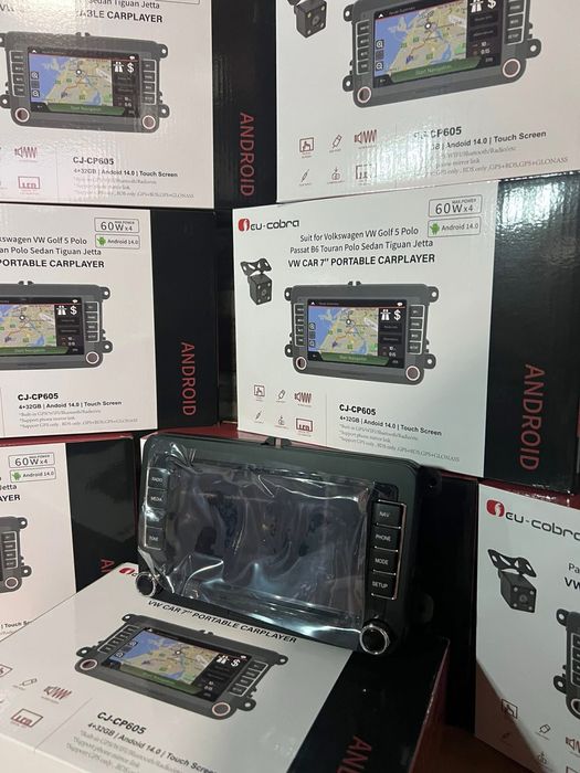 Мултимедия за VAG CAR PLAY ANDROID 14.0 4GB Ram 32 GB Rom Задна Камера