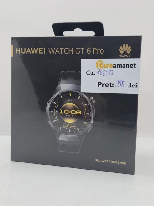 Smartwatch Huawei Watch GT 6 Pro, 46MM, Black Titanium Alloy -A-