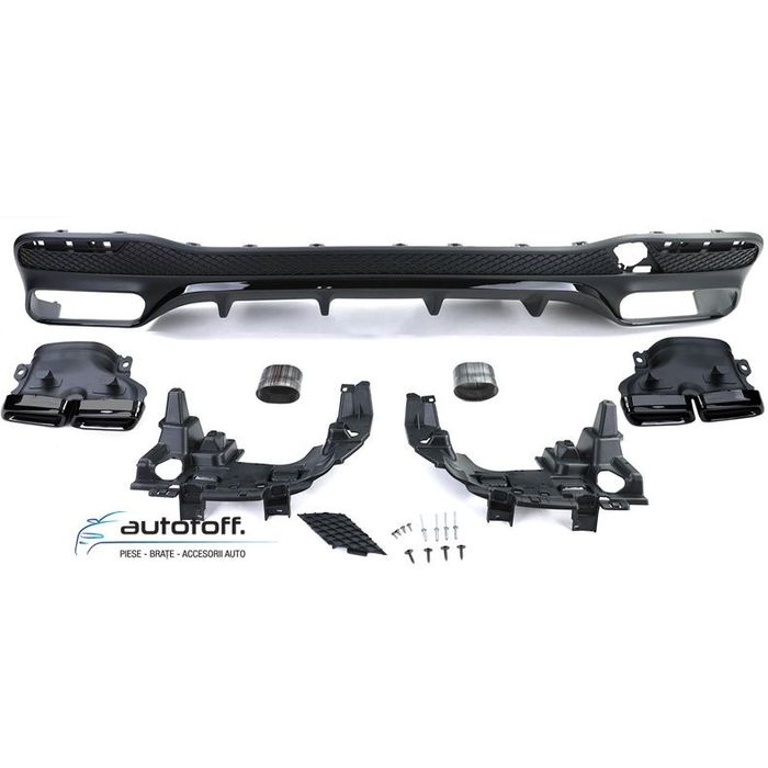 Difuzor bara spate compatibil Mercedes GLS X166 Facelift (15-19) Black Look
