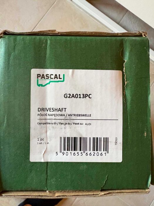 Кардан (полуос) PASCAL G2A013PC – Audi A6 C5 / S6 / RS6