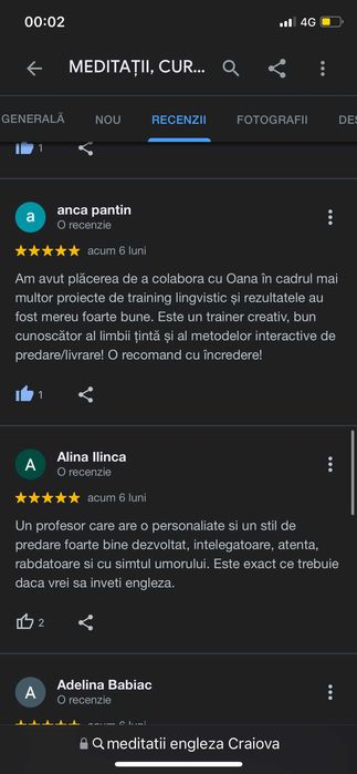 Meditatii curs Limba Engleza PERSONALIZAT 1 cursant CRAIOVA