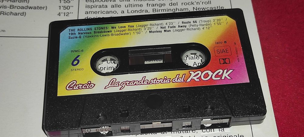 Caseta audio de colectie  din seria  LE GRANDE STORIA DEL ROCK DIN 1981 - THE ROLLING STONES.