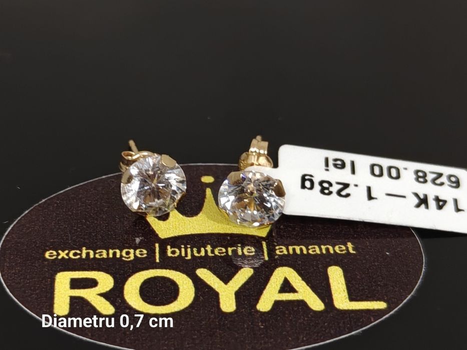 Bijuteria Royal: Cercei aur 14k/1.23 gr