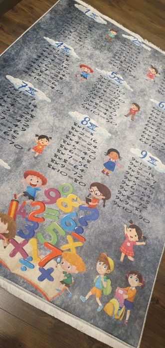 Ново!Хит Детски Килим таблицата за умножение