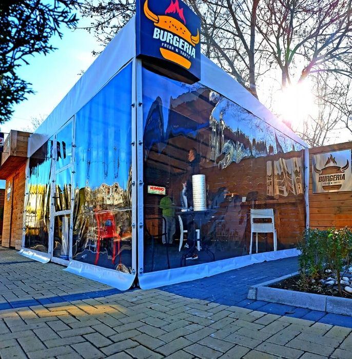 Ветроупорни завеси, навеси, покривала,тенти