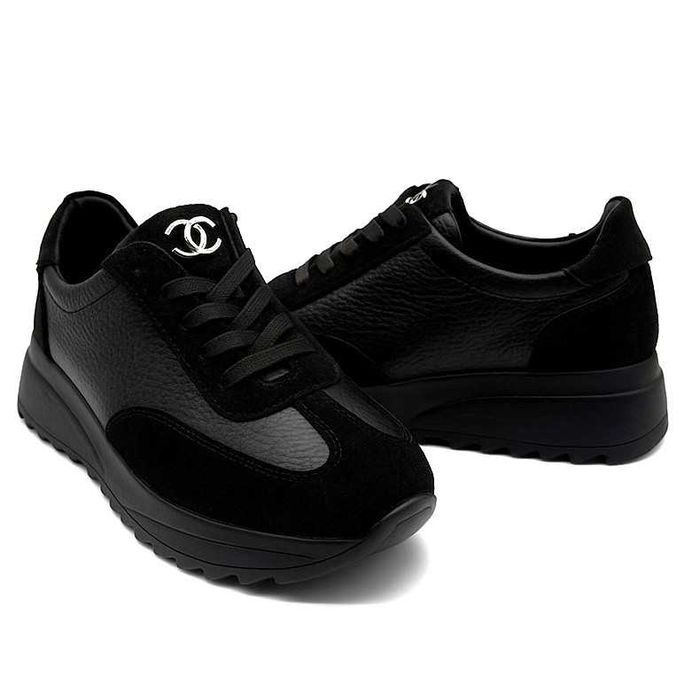 Дамски черни обувки от естествена кожа с изчистен силует