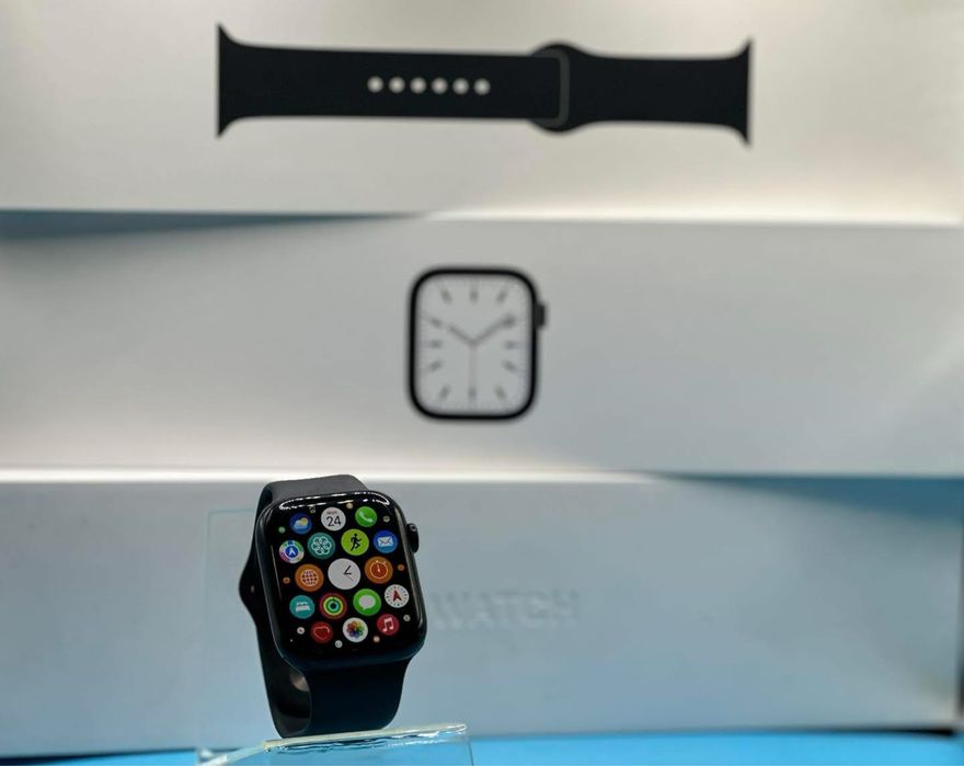 Apple Watch 7, GPS,Midnight Aluminium 45mm
