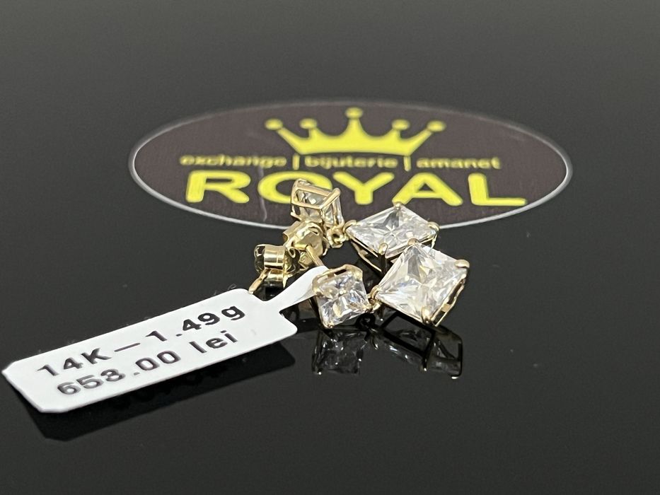 Bijuteria Royal CB : Cercei dama aur 14K  1,49 grame