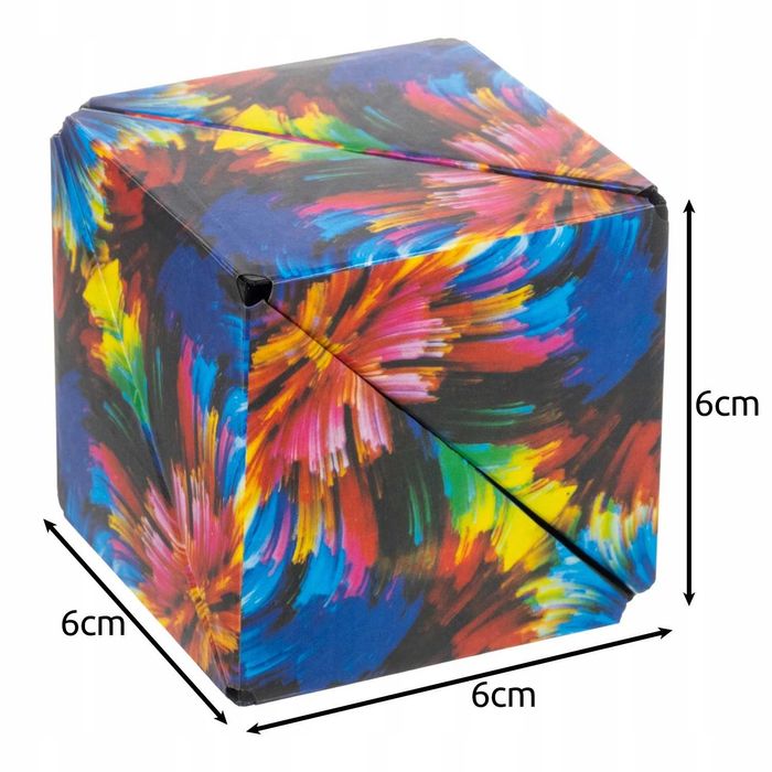 Cub magnetic antistres 3D multidimensional 72 forme geometrice 6x6cm