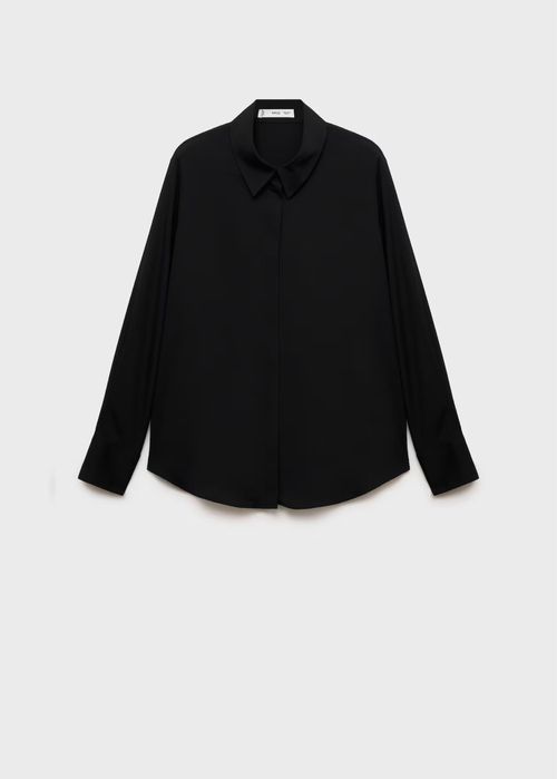 MANGO дамска черна риза