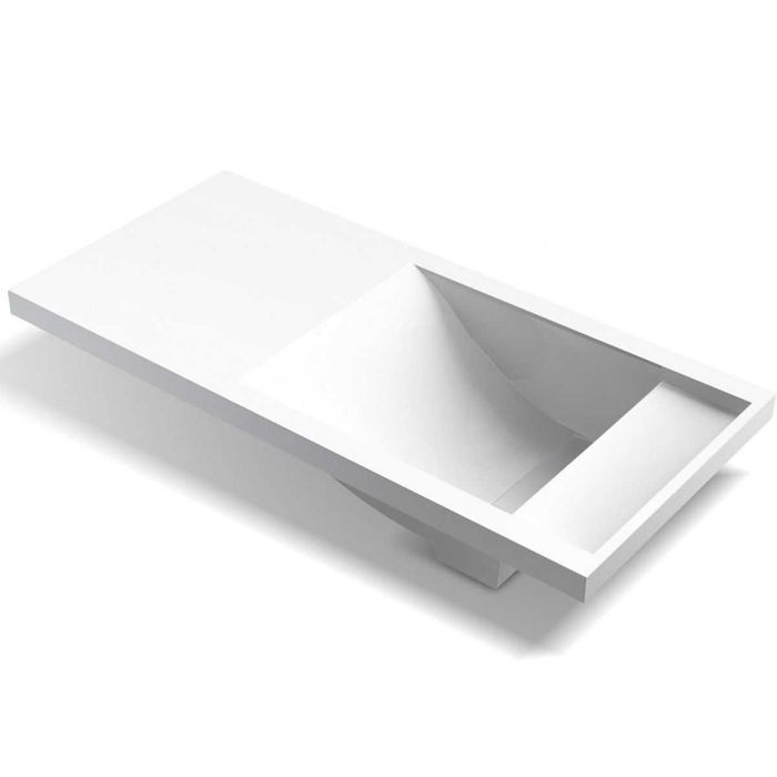 Lavoar compozit mineral, montaj semi-incastrat, 100x47 cm