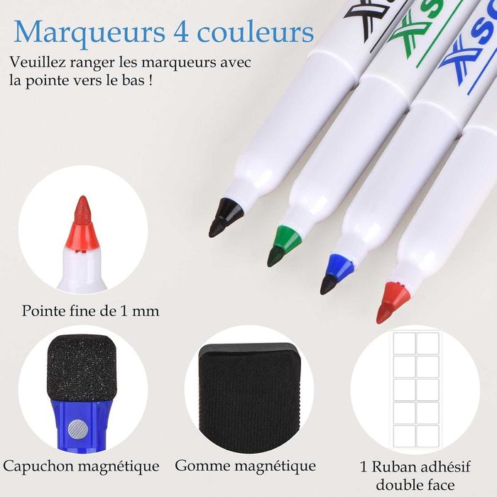 Магнитен седмичен календар - планер, за хладилник 42x28 см бяла дъска