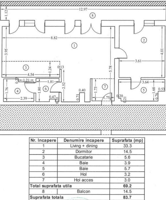 Mini Penthouse 2 Camere 2 bai – 84 mp, Înălțime 3,6 m, Militari
