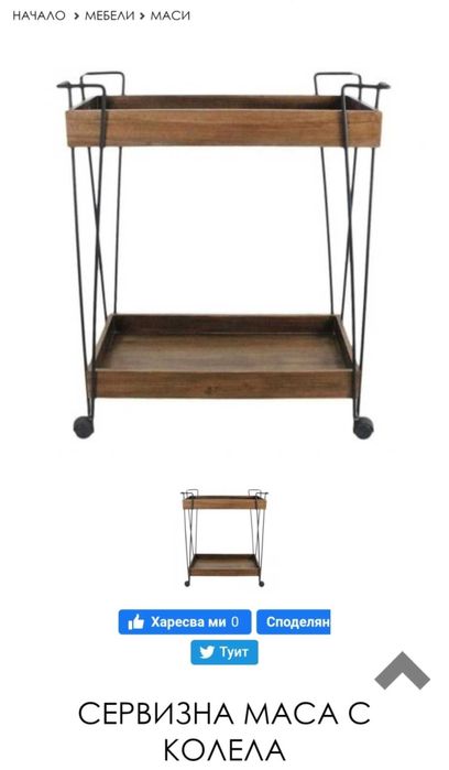 Сервизна маса Inart