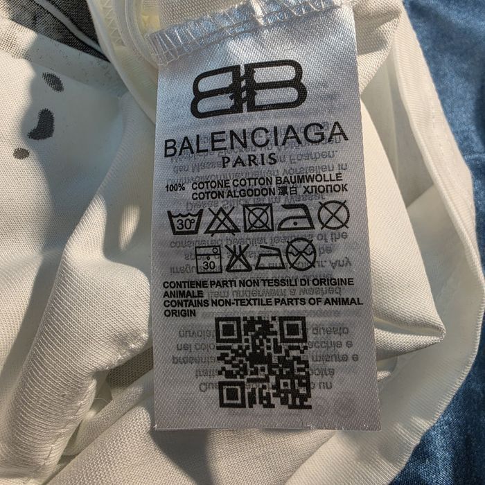 Tricou Balenciaga marimea S, alb, bumbac. Unisex. Nou cu eticheta. Farfetch