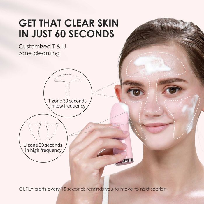 SVK CUTILY 3-в-1 звукова четка за почистване на лице от силикон