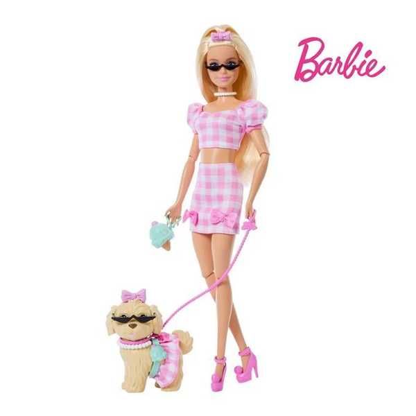 Кукла Барби с кученце и аксесоари, Розов