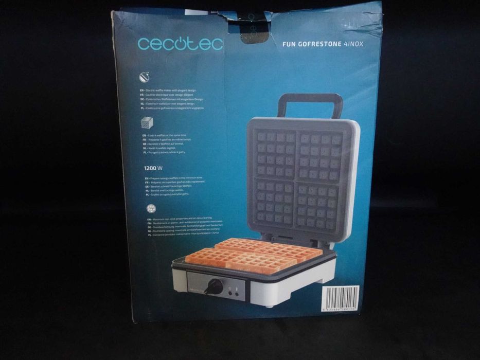 Aparat de facut vafe Cecotec Fun GofreStone 4Inox