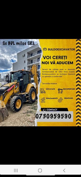 buldoexcavator basculante de inchiriat