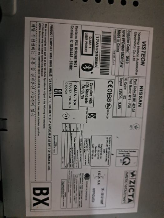 Radio Mp3 Player Nissan Qashqai J11/An 2014-2018!