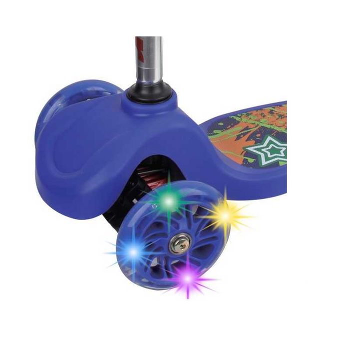 Тротинетка Mercado Trade, За деца, До 50кг., LED колела, Син, Розов