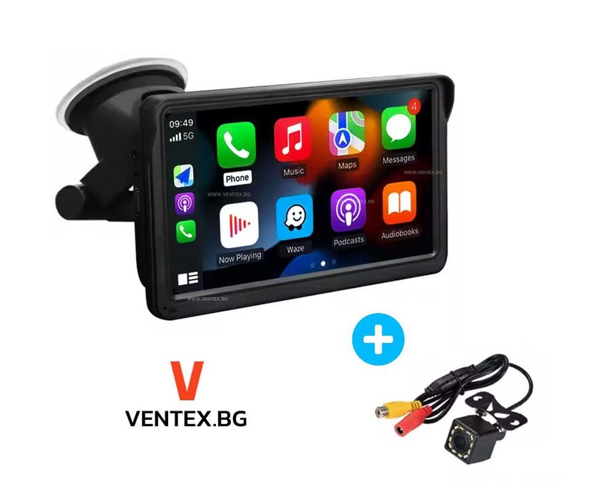 Универсална мултимедия за кола 7 инча, Carplay, Bluetooth USB + Камера