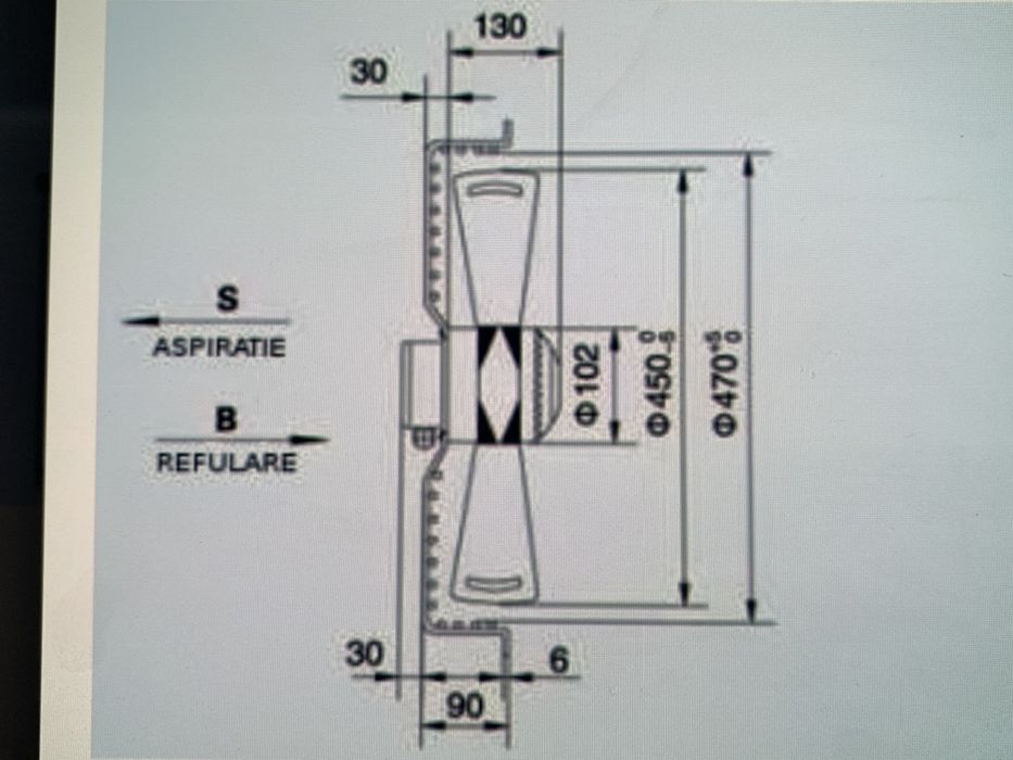 Ventilator vitrina frig 220v axial aspiratie refulare nou