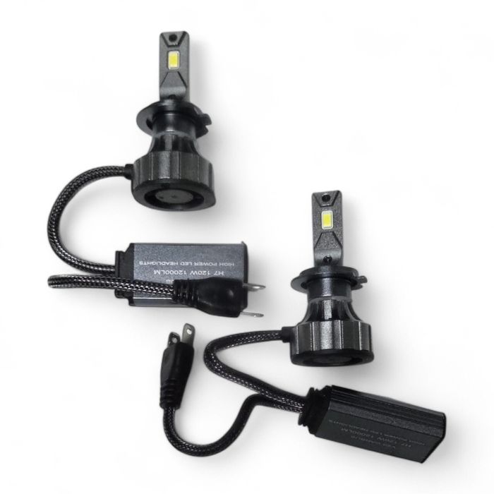 Set 2 Becuri LED H7 Canbus 120W – 12000 LM, 6000K Alb Rece, V20