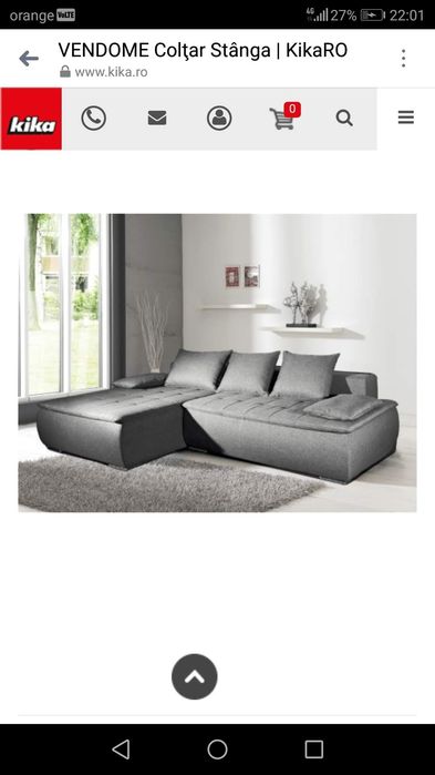 Canapea cu coltar, extensibila si cu spatiu de depozitare