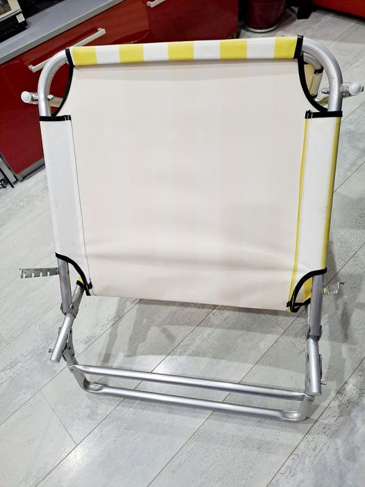 Алуминиев сгъваем шезлонг със сенник 62/187см