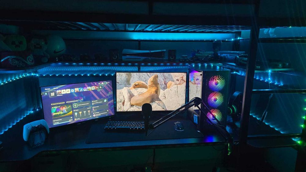 2 in 1 Birou gaming-pat