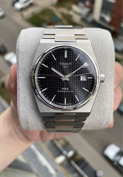 Мужские часы TISSOT PRX Powermatic 80 черные 40 mm