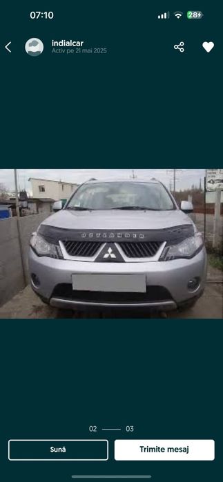 Deflector capota outlander