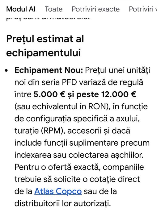 Atlas Copco PFD1500 masina gaurit pneumatica