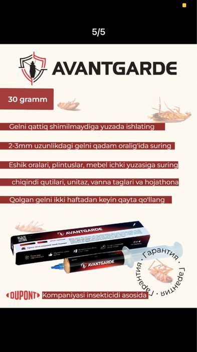 “AVANTGARDE” tarakanga qarshi gel