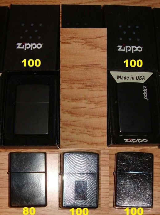 Bricheta Zippo Argintiu Negru Mat