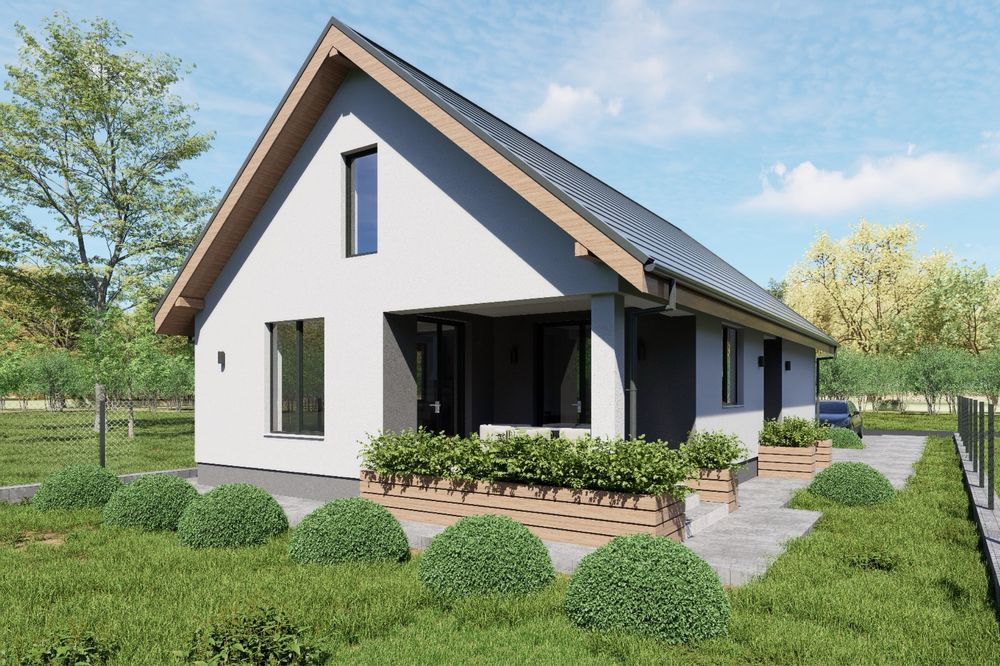 Case tip mansarda la asfalt cu toate utilitatile inclusiv CANALIZARE!!