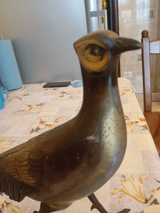 Fazan din bronz ,o piesă. rară , eleganță și rafinament ..