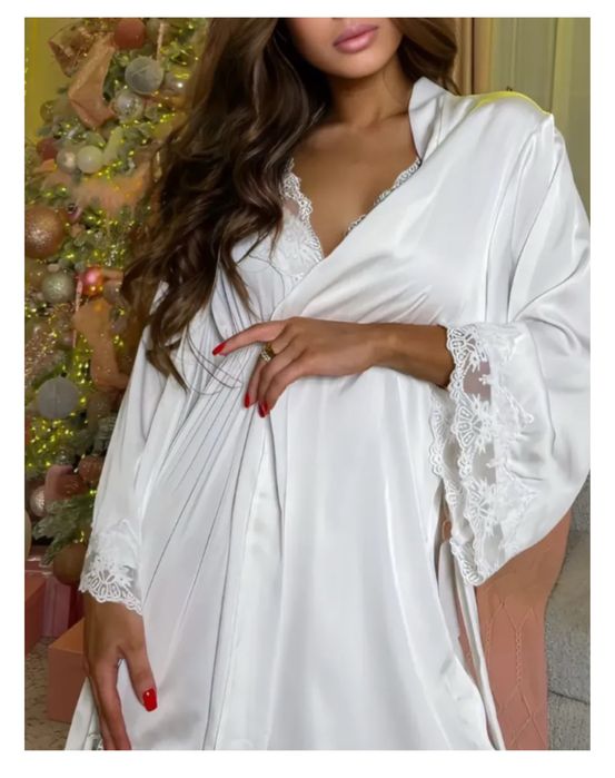 Халат и сорочка атлас