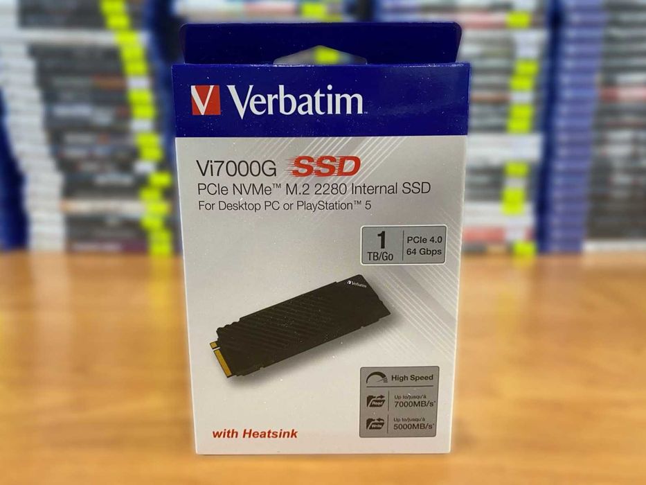 НОВЫЙ Накопитель SSD 1TB Verbatim VI7000G PCIe NVMe M.2 Игровой