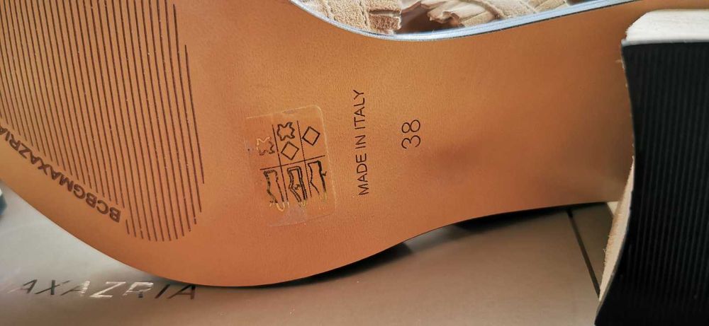 Оригинални маркови дамски кожени сандали BCBGMAXAZRIA - 38 номер