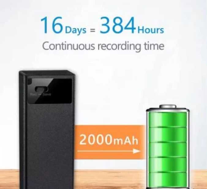Vandlion V12 OTG 2х Микрофона 360° DSP Магнитен Шпионски Аудио Рекордер Гласово Активация 384 Часа Запис и 1 Година в Изчакване + MP3 плеър и Слушалки
