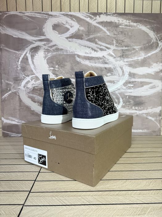 Christian Louboutin High White Blue