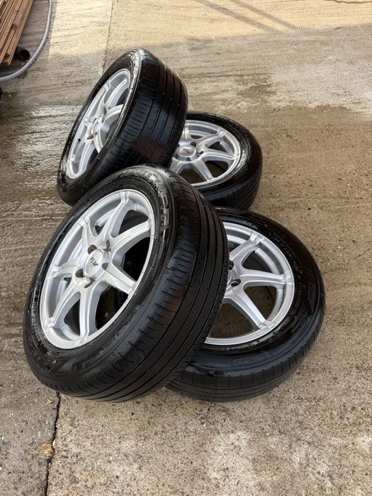 Jante 5x112 volkswagen cu anvelope 205/55/16 dot 2025 Falken in stare impecabila